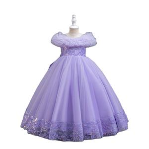 <span class=keywords><strong>Robe</strong></span> de soirée pour fille en maille moelleuse de style occidental, ornée de perles brillantes, <span class=keywords><strong>robe</strong></span> de demoiselle d'honneur, <span class=keywords><strong>robe</strong></span> de princesse élégante pour enfant de 10 ans - Product Image 6