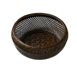 Bamboo Woven Storage <b>Basket</b> Round Handmade For Kitchen Fruit Vegetable <b>Egg</b> Storage Home Use Anji Origin - Product Image 5