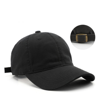 Casquette de baseball unisexe rétro japonaise en denim couleur unie - Respirante et imperméable avec boucle en cuivre doré pour le sport, les voyages et la protection solaire