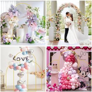 हाफ मून गुफा तीन-टुकड़ा गोल्डन आयरन वेडिंग आर्क कर्व्ड बैकग्राउंड को आर्कड बर्थडे पार्टी सूट मॉडल AYZ-07200236 - Product Image 5