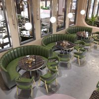 Großhandel moderne Restaurant möbel Sets Cafe Fast Food Stand Sitz Sofa Metall Restaurant Tische und Stühle Set