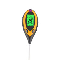 Testeur 4 en 1 de température, d'humidité, d'intensité lumineuse et d'analyseur d'humidité, capteur de pH du sol pour pelouse, jardin de fleurs, plantes