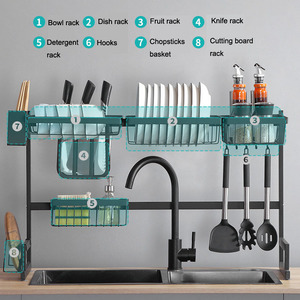 Escurridor de platos de acero negro para fregadero de cocina de pie de 2 niveles, escurridor de placa para restaurante, caja de uso, embalaje, diseño OEM/ODM - Product Image 6
