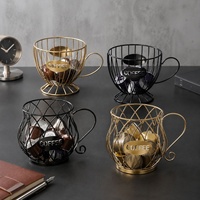 Tasse de rangement écologique en fer pour boules de café et de thé, idéale pour le camping