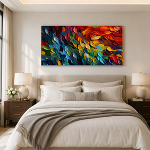 Colorful Textured Abstract Oil Painting House Hotel Decoration Interior Decorative Arts Still Life Custom Handmade Artwork - Product Image 1