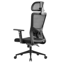 Fauteuil de Bureau Commercial de Haute Qualité Confortable avec Accoudoirs Relevables Appuie-tête Réglable, Massage et Roulettes en Nylon