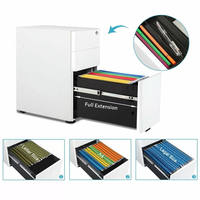 Armoire de rangement métallique mobile moderne et écologique à 3 tiroirs avec roulettes pour bureau à domicile, sous-sol, classement de courrier, école, entrepôt
