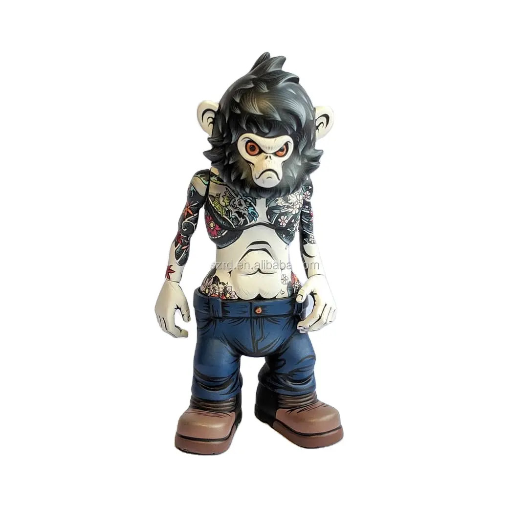 Custom PVC Soft Rubber Human Figure Toy Vinyl 3D Animal Cartoon Figurine Decor Set