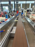 Ligne de production d'extrusion à double vis de profil de cadre de porte solide en mousse WPC PVC pour l'usine de fabrication de la construction