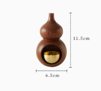 Campana de puerta de latón macizo, campana de cobre, decoración para tienda, recordatorio de entrada, campana de viento de madera con forma de calabaza
