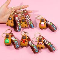 Nouveau porte-clés en silicone Capybara pour sacs à dos, petit porte-clés Capybara