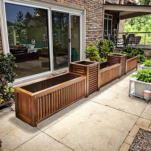 <span class=keywords><strong>Bois</strong></span> massif épaissi <span class=keywords><strong>rectangulaire</strong></span> extérieur spécial balcon boîte à fleurs anticorrosion boîte de plantation Pot de fleur Pots de fleurs jardinières - Product Image 5