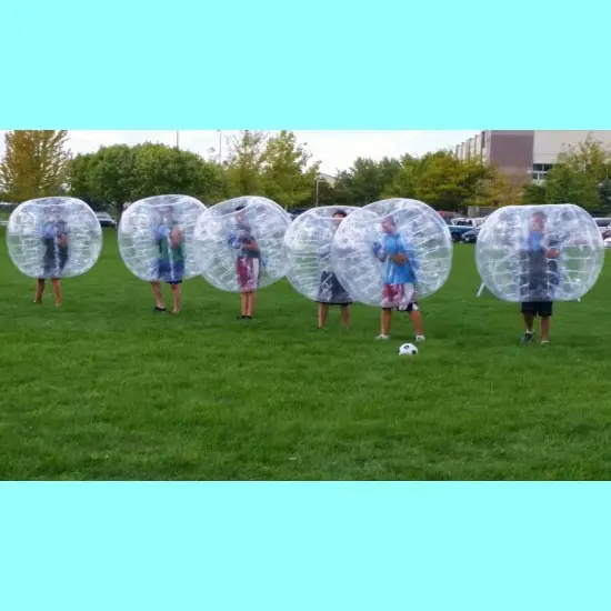 ลูกบอลฟองอากาศเป่าลมสำหรับเล่นกีฬา Zorb Ball,ลูกบอลกันกระแทกสำหรับเล่นฟุตบอลของมนุษย์