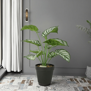 Cây cảnh nhân tạo trang trí trong nhà với chậu nhựa, cây bonsai nhỏ, cỏ nhựa giả, cây cọ nhựa giả - Product Image 6