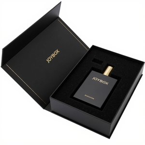 กล่องของขวัญน้ำหอมสุดหรูแบบกำหนดเองจากโรงงาน JoyBox กล่องบรรจุภัณฑ์สี่เหลี่ยมแบบแม่เหล็ก หุ้มด้วยกระดาษฟอยล์สีทอง สำหรับน้ำมันหอมระเหย - Product Image 5