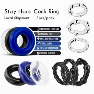 Silikon Hahn <span class=keywords><strong>Penis</strong></span> Ringe mit Vergrößerungen Erektion Verbesserung der ultra weichen langlebigen stärkeren Sexspielzeug für Erwachsene für Männer Paare - Product Image 2