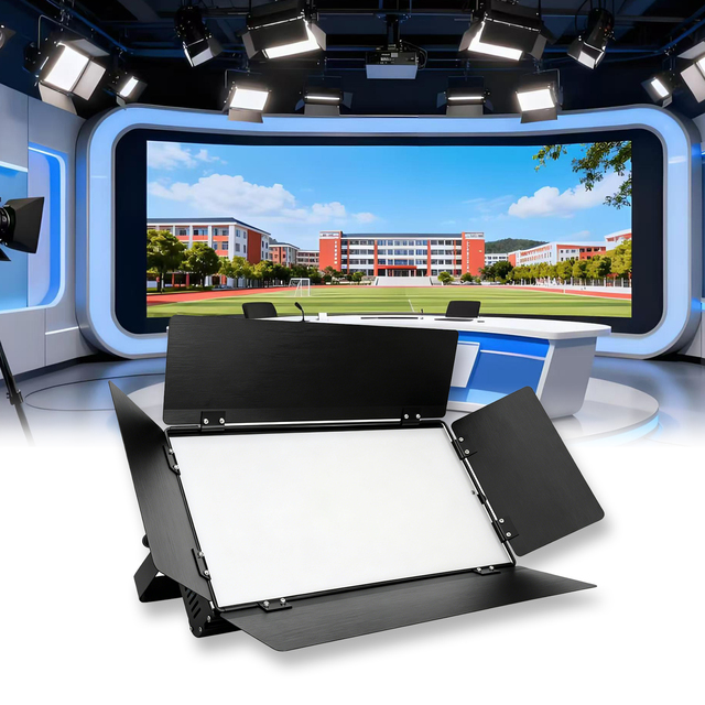 Professional 150W LED Panel Studio Light High CRI 90 Dimmable Flicker Free DMX512 3200-5600K White IP33 TV Broadcast Stage Light