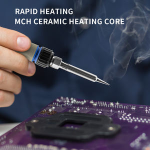 <span class=keywords><strong>Fer</strong></span> à <span class=keywords><strong>souder</strong></span> à température réglable 60W, sûr et facile à utiliser pour la réparation électronique, chauffe rapidement en 15 secondes, réduit les taux de refonte - Product Image 2