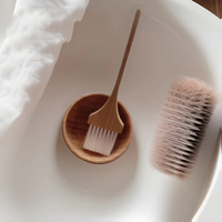 Ensemble de bols à teinture en bois professionnels pour salon de coiffure avec logo personnalisé, outil de coiffure, outils de nettoyage domestiques, brosse de nettoyage pour la maison et le jardin