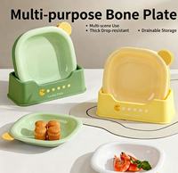 Ensemble de plats pliables populaires avec base de rangement en PP, réutilisables pour les restes alimentaires, fruits, noix, organisateur de repas domestique