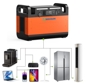 니키선 CP1500 1500W 비상 전원 저장장치 220V 리튬인산철 배터리 야외 전원 공급 장치 미국/유럽/영국용 순수 손전등 - Product Image 5