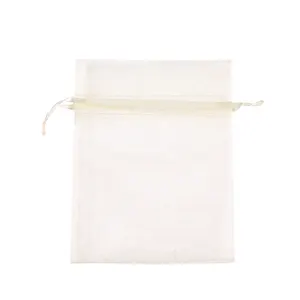 Customizable Logo Organza Drawstring Bag Solid Color Multifunctional Practical Organza Gift Bag