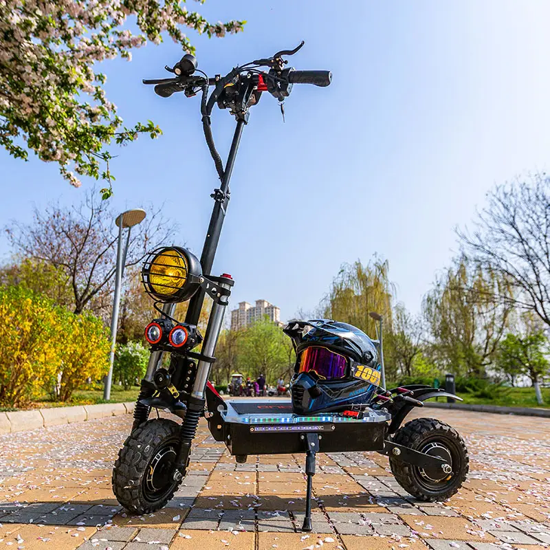 5600w 6000w 11 inch off road dual motor foldable 60v electric scooter 80km/h adults e scooter trotinette-electrique- monopattino