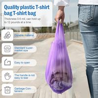 Sacs de courses en plastique PE réutilisables de haute qualité, couleur personnalisée, impression en héliogravure, taille personnalisée, poignée longue pour t-shirts