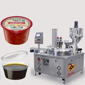 Machine de remplissage et de scellage de tasses de sauce à tremper automatique de 1 à 5 oz Machine de remplissage et d'emballage de tasses de sauce soja Machine de remplissage de tasses de chutney