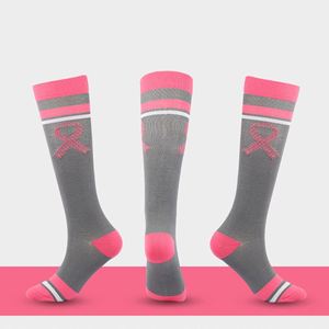 High Quality Combed Cotton Breathable Quick Dry <b>Compression</b> Fashion Knee High Custom Logo Diabetic Women Socks - Product Image 3
