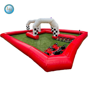 Piste de <span class=keywords><strong>karting</strong></span> gonflable robuste pour parc d'attractions extérieur, équipement de course à louer - Product Image 6
