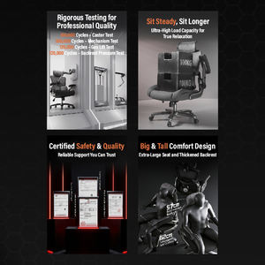 <span class=keywords><strong>Chaise</strong></span> de jeu AJUNION en tissu respirant, dossier haut, ergonomique, avec accoudoirs 3D et 6 points de soutien, <span class=keywords><strong>chaise</strong></span> de jeu ergonomique - Product Image 4