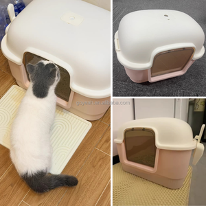 กระบะทรายแมวขนาดใหญ่พิเศษ 69.5 ซม. แบบมีผนังสูง ปิดมิดชิด พร้อมที่ตักทรายและประตูบานสวิง - Product Image 6