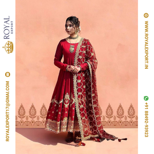 Vestido Georgette de imitación bellamente diseñado con Secuencia de trabajo Dupatta - Product Image 1