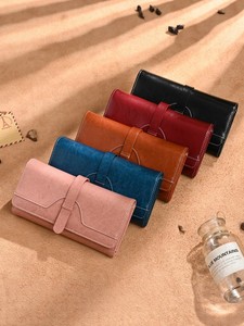 Portafoglio Lungo da <span class=keywords><strong>Donna</strong></span> in Vera Pelle Vintage con Grande Capacità e Molteplici Scomparti per Carte, Design alla Moda, Portafoglio Antifurto RFID - Product Image 1