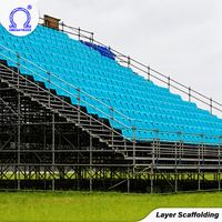 Tribunes métalliques portables pour événements sportifs en plein air, avec échafaudage à plusieurs niveaux, sièges pour spectacles