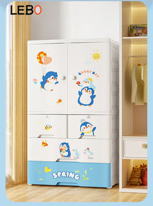 Commode à tiroirs en plastique pour enfants, plusieurs niveaux, 70 cm de large, organisateurs de jouets, armoire empilable, <span class=keywords><strong>coffre</strong></span> - Product Image 4