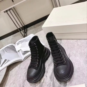 Zapatillas de Skate de Lona de Alta Calidad para Hombre y Mujer, con Cordones, Color Negro, Planas, Casuales, de Verano e Invierno, Modernas, para la Universidad - Product Image 4