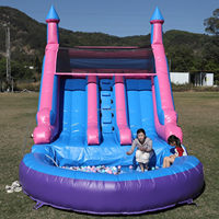 Toboggan aquatique gonflable 21x11x13 pieds certifié CE Garantie de 2 ans Installation facile Adultes Enfants Robuste PVC intégral Qualité commerciale