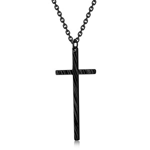 Unisex <b>Titanium</b> Steel Cross Necklace Minimalist Pendant Sweater <b>Chain</b> Artistic Retro Design - Product Image 5