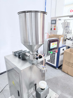 Máquina de llenado 3D de alta viscosidad con tolva neumática para pasta espesa, miel, mayonesa, chocolate y salsa de chile