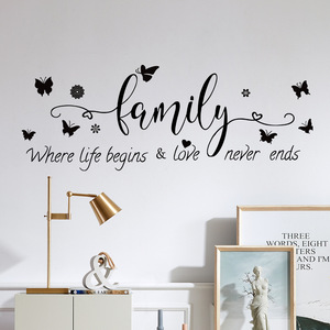 Autocollants muraux en PVC réutilisables « Bénissez cette maison » avec des <span class=keywords><strong>proverbes</strong></span> <span class=keywords><strong>anglais</strong></span>, décoration murale pour la maison, vente en gros - Product Image 4