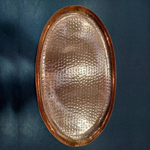 Plateau de toilette en cuivre poli en profondeur, écologique, fait main, durable, à motif personnalisé, épais, pour hôtels, salles de bain et spas - Product Image 1