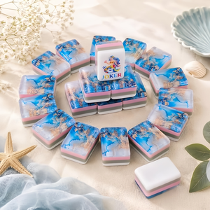 Distinctive Premium Acrylic Cloisonne Inspired Luxury Style Acrylic <b>Mahjong</b> <b>Set</b> With Case for E-commerce Brand Customized <b>Set</b> - Product Image 3