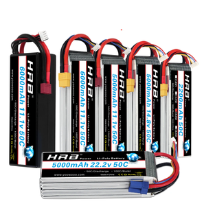 Batería Lipo HRB 3S 4S 6S 5000mah 6000mah 3300mah 2200mah 11.1v 50C XT60 Conector Deans para Coche RC, Helicóptero, Dron, Barco - Product Image 1