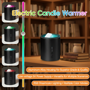 Lampada Scaldacera Senza Fiamma, Diffusore di Aromi, Luce Notturna RGB Dreamcolor, Alimentazione USB 5V, Timer Spegnimento Automatico, Facile da Pulire - Product Image 5