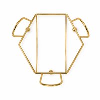 Lot de 4 sous-verres hexagonaux en marbre blanc et bois d'acacia, vierges pour gravure laser, avec support doré, pour les boutiques de cadeaux