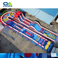 Grand tunnel d'obstacle de type U parcours d'obstacles flottant gonflable jeux de course de videur gonflable pour les enfants adultes