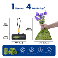 Vente en gros PawView distributeur intelligent de sacs à crottes pour chiens avec porte-rouleau écologique biodégradable à 4 rouleaux de sacs à crottes étanches pour chiens