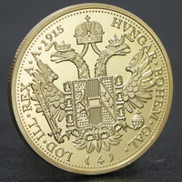 Pièces de monnaie commémoratives, pièce de 4 ducats autrichienne de Frédéric Josèphe, pièces de monnaie en or autrichiennes, cadeaux souvenirs